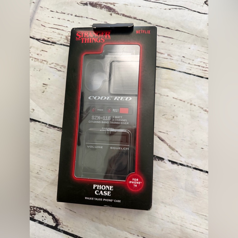 Stranger Things Code Red Black iPhone Case 16 - Picture 2 of 5